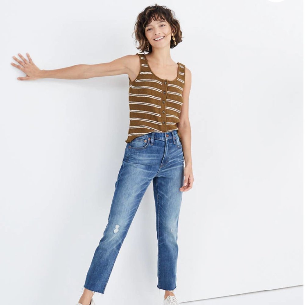 Madewell High-Rise Slim Crop Boyjean Size 36Tall